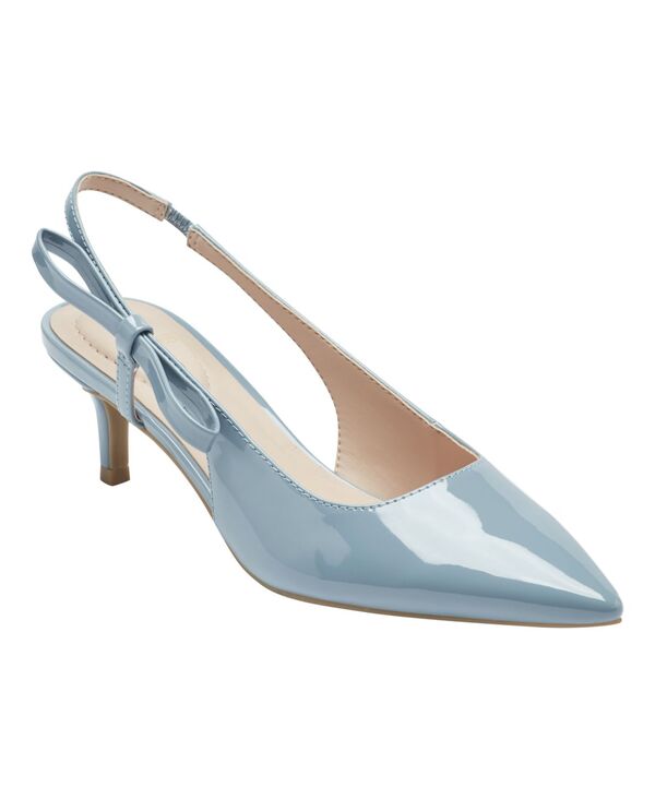 バンドリーノ レディース シューズ パンプス ヒール Bandolino Women's Alilac Bow Slingback Kitten Heel Pumps Light Blue Patent ブルー|ReVida 店