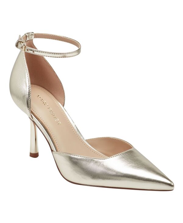 マークフィッシャー レディース シューズ パンプス Marc Fisher Women's Rvker Two-Piece Stiletto Pumps Gold Metallic ゴールド｜ReVida 店