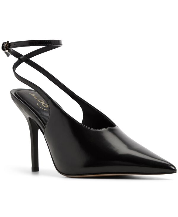 アルド レディース シューズ パンプス アンクル ヒール ALDO Women's Lisandre High-Vamp Ankle-Wrap Heeled Pumps Black Shiny ブラック