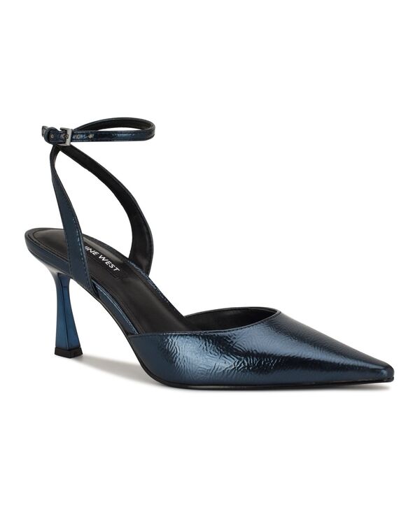 ナインウェスト レディース シューズ パンプス ヒール Nine West Women's Kellie Pointy Toe Tapered Heel Pumps Teal Metallic ティール