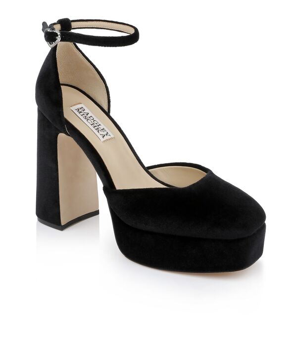 バッジェリーミシュカ レディース シューズ パンプス プラットフォーム Badgley Mischka Women's Jayda Evening Platform Pumps Black Velvet ブラック 44,280円