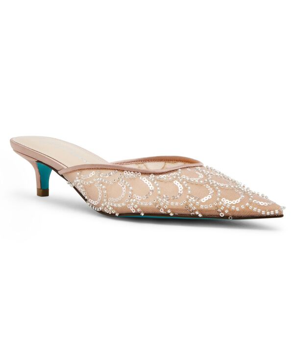 ベッツィジョンソン レディース シューズ パンプス Betsey Johnson Women's Ellis Beaded Scalloped Mule Pumps Nude