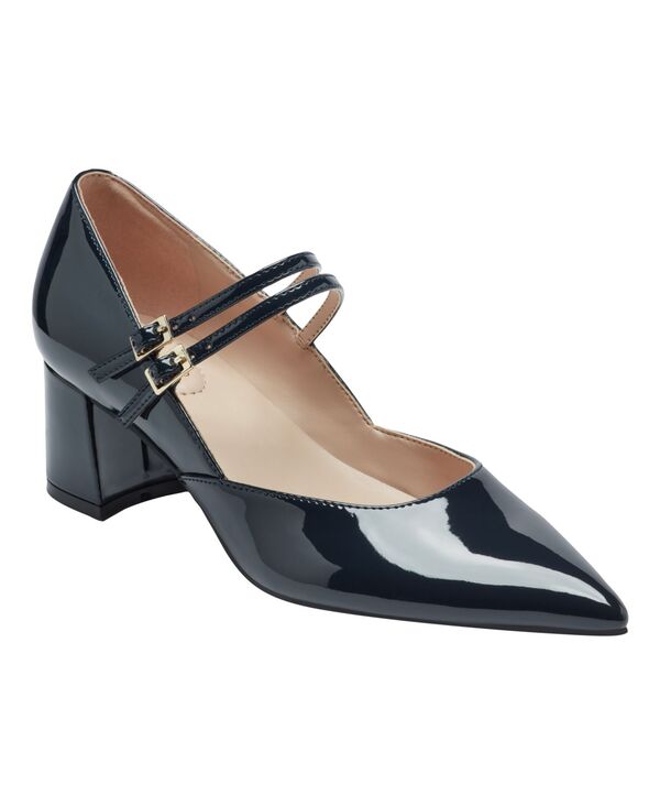 バンドリーノ レディース シューズ パンプス ヒール Bandolino Women's Smith Mary Jane Block Heel Pumps Navy Patent ネイビー