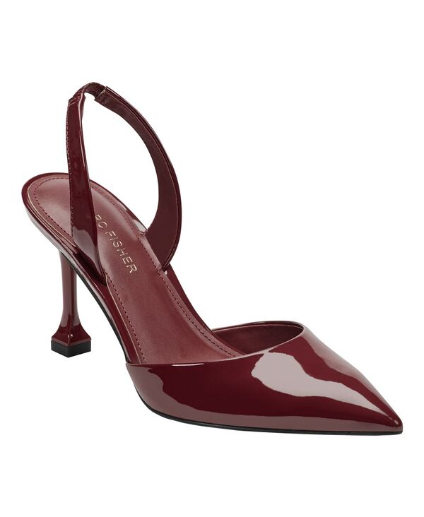 マークフィッシャー レディース シューズ パンプス Marc Fisher Women's Hadya Slingback Stiletto Pumps Sangria Patent|ReVida 店