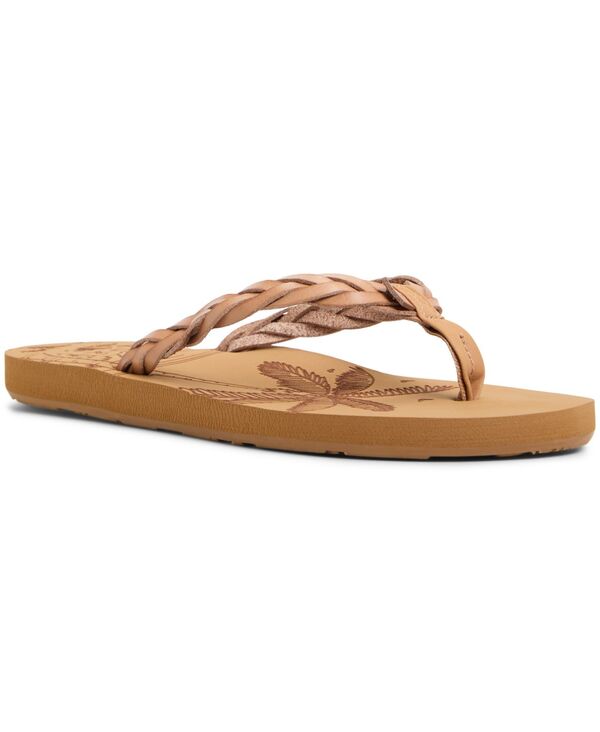 ロキシー レディース シューズ サンダル Roxy Women's Feel Breezie Slip-On Flat Sandals Open Tan タン