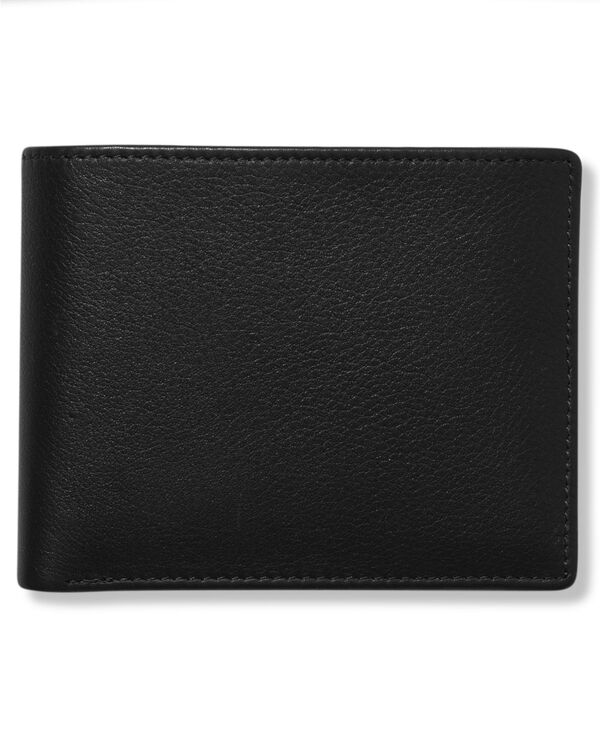 ペリーエリス メンズ アクセサリー 財布 レザー Perry Ellis Portfolio Men's Leather Park Avenue Bifold Wallet BLACK ブラック