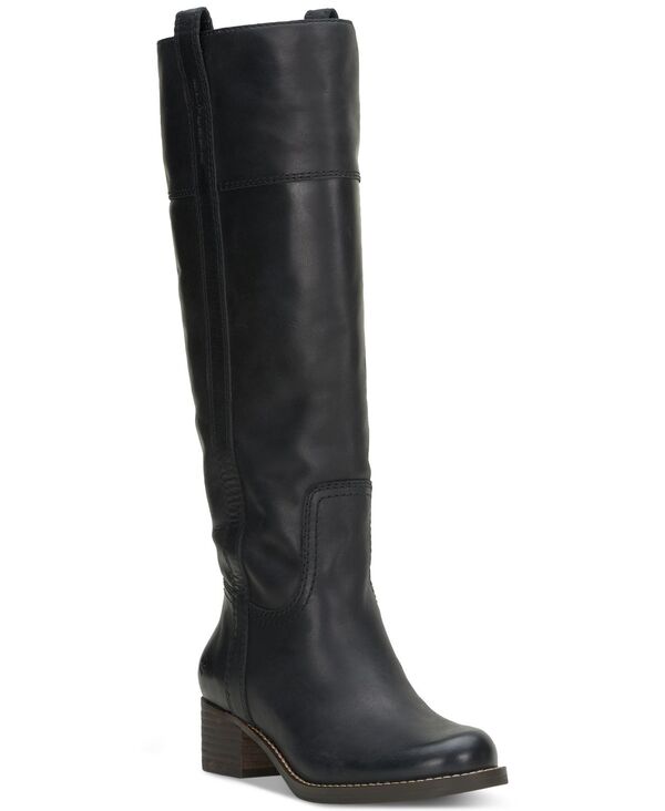 ラッキーブランド レディース シューズ ブーツ・レインブーツ Lucky Brand Women's Hybiscus Knee-High Riding Boots Regular Wide & Extra-Wide Calf Black Leather ブラック 18,091円