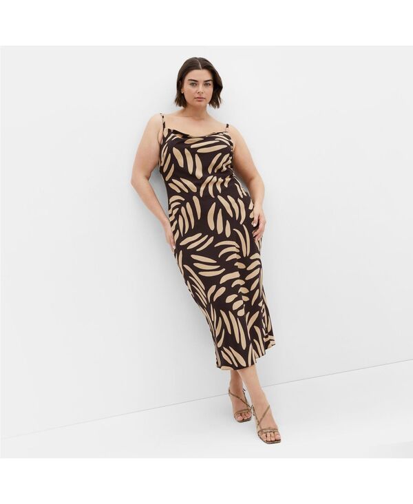 シティーシック レディース トップス ワンピース プラスサイズ CITY CHIC Plus Size Bayley Dress Taupe/blk トープ