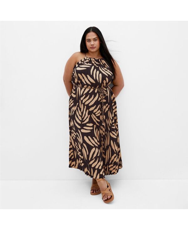 シティーシック レディース トップス ワンピース プラスサイズ CITY CHIC Women's Plus Size Tatum Dress Taupe/blk トープ