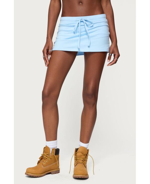 アディクテッド レディース ボトムス スカート Edikted Women's Bayside Slitted Micro Skort Light-blue ブルー｜ReVida 店