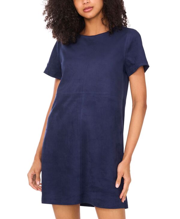ヴィンスカムート レディース トップス ワンピース ミニワンピース ミニ Vince Camuto Women's Seamed-Panel Shift Mini Dress Classic Navy ネイビー｜ReVida 店 9,995円