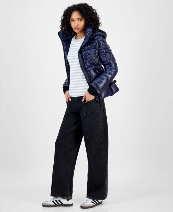 エスサーティーン レディース アウター ジャケット・ブルゾン コート S13 Women's Kylie Hooded Water-Resistant Puffer Coat Navy ネイビー｜ReVida 店