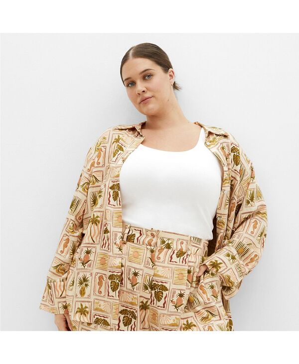 シティーシック レディース トップス シャツ プリント CITY CHIC Women's Bella Print Shirt Cool tropics