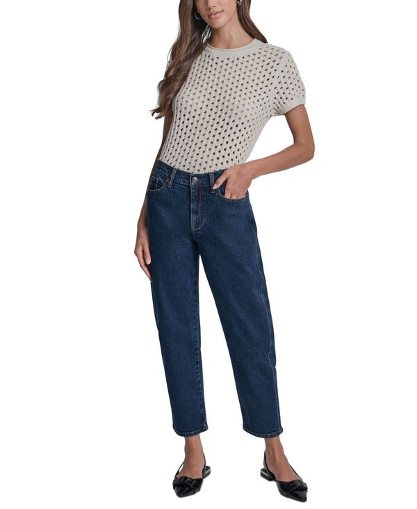 ダナキャランニューヨーク レディース ボトムス デニムパンツ プチ DKNY Jeans Petite Mid-Rise Barrel-Leg Jeans Plymouth