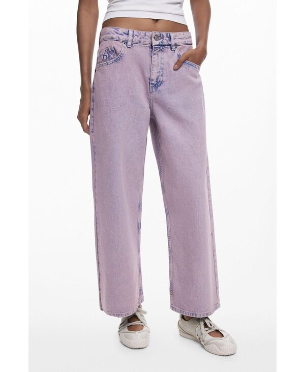 デジグアル レディース ボトムス デニムパンツ ジーンズ Desigual Women's Culotte jeans Pink ピンク