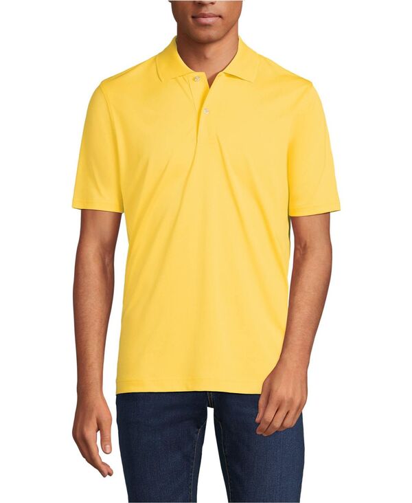 ランズエンド メンズ トップス ポロシャツ ポリエステル Lands' End Men's Short Sleeve Polyester Polo Bright lemon|ReVida 店