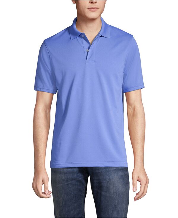 ランズエンド メンズ トップス ポロシャツ ポリエステル Lands' End Men's Short Sleeve Polyester Polo True blue ブルー