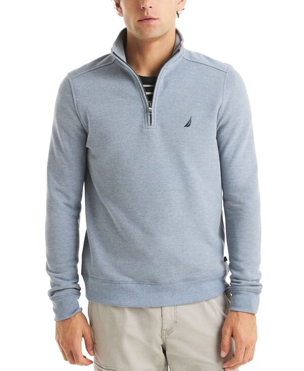 ナウティカ メンズ アウター パーカー・スウェット スウェット シャツ フリース Nautica Men's Quarter-Zip Fleece Sweatshirt Deep Anchor Heather ヘザー