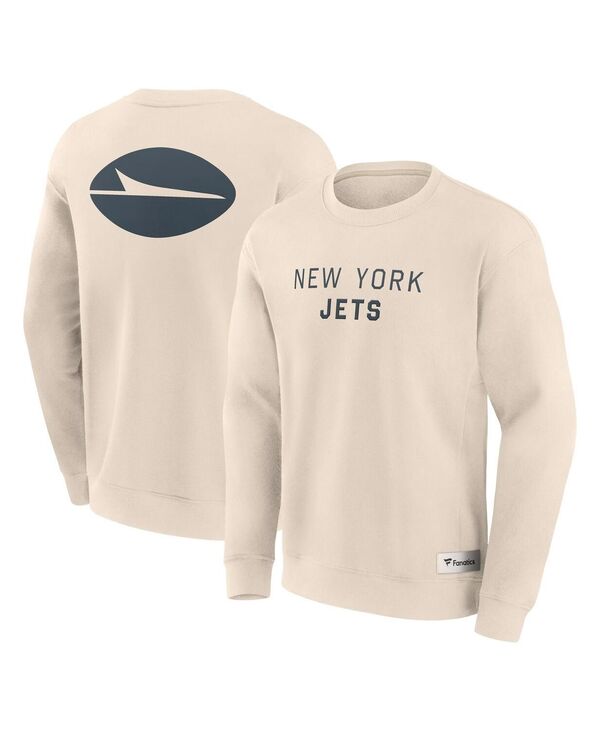 ファナティクス メンズ アウター パーカー・スウェット スウェット シャツ Fanatics Men's Cream New York Jets Elements Future Ground Lettering Pullover Sweatshirt Cream クリーム