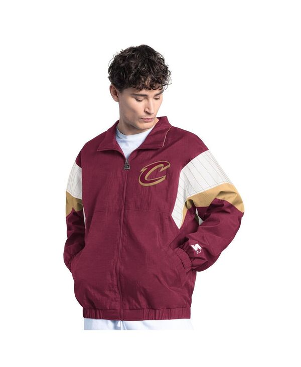スターター メンズ アウター ジャケット・ブルゾン ジャケット Starter Men's Wine Cleveland Cavaliers Yard Line Full-Zip Jacket Wine ワイン