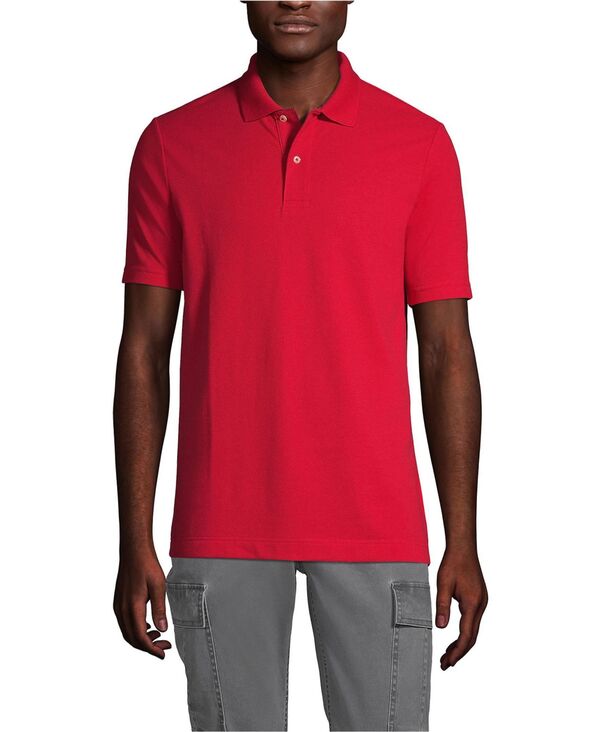 ランズエンド メンズ トップス ポロシャツ メッシュ シャツ Lands' End Men's Short Sleeve Basic Mesh Polo Shirt Rich red レッド