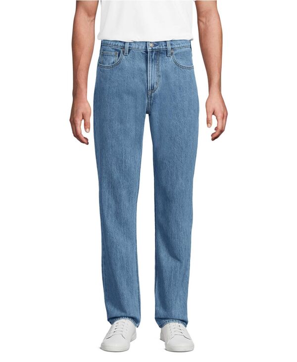 ランズエンド メンズ ボトムス デニムパンツ Lands' End Men's Rigid Comfort Waist Classic Fit Jean Medium stonewash