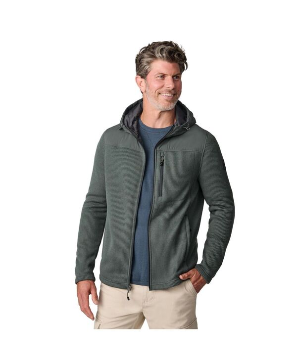 無償性 カントリー メンズ アウター 上衣・上衣 フリース 上衣 Free Country Men\u0027s Cable Fleece Brisk Jacket Evergreen