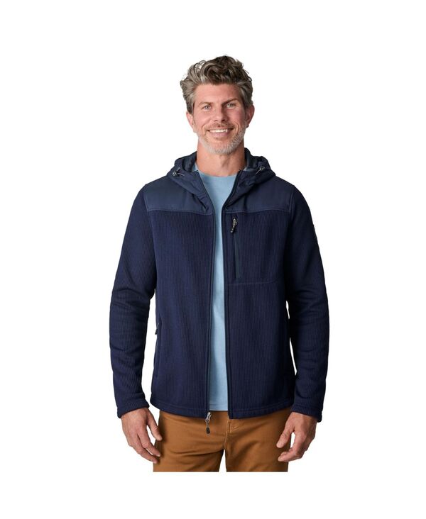 無償性 カントリー メンズ アウター 上衣・上衣 フリース 上衣 Free Country Men\u0027s Cable Fleece Brisk Jacket Navy 米国海軍