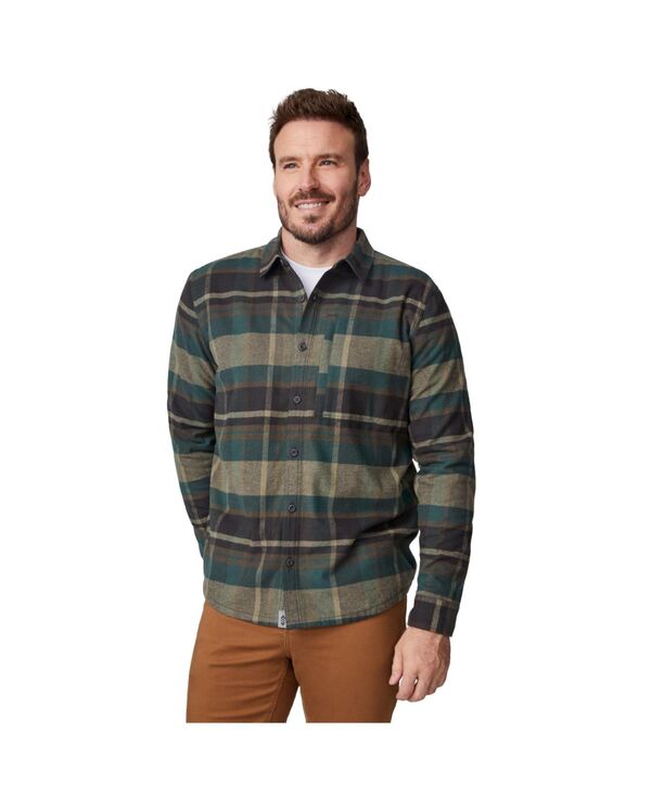 フリー カントリー メンズ トップス シャツ フリース Free Country Men's Easywear II Fleece Lined Flannel Shirt Olive plaid オリーブ