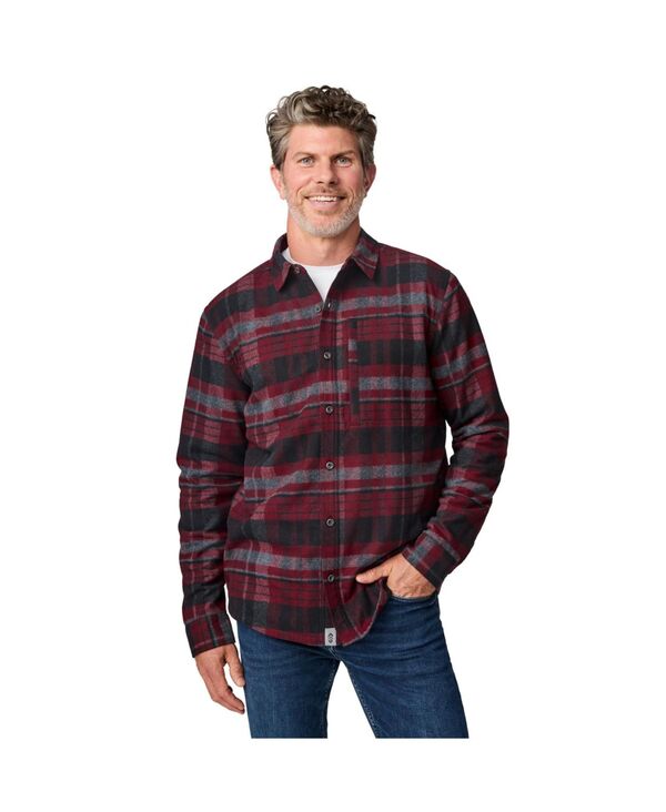 フリー カントリー メンズ トップス シャツ フリース Free Country Men's Easywear II Fleece Lined Flannel Shirt Redrock plaid チェック|ReVida 店