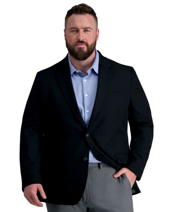 ハガー メンズ アウター ジャケット・ブルゾン トール ブレザー Haggar Men's Big & Tall Active Series Classic Blazer Black ブラック