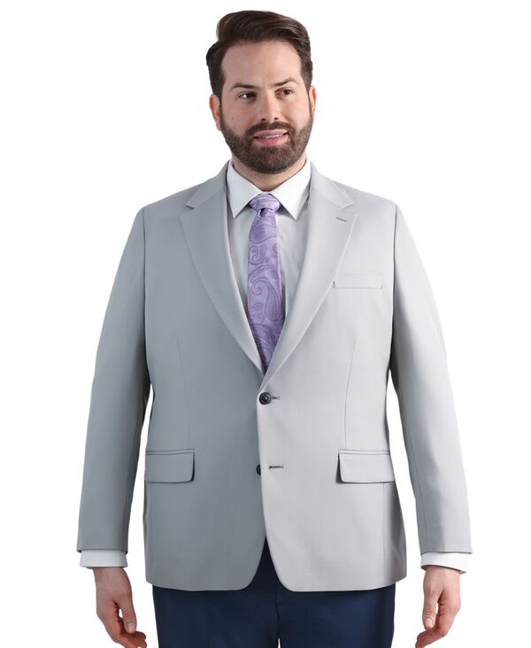 ハガー メンズ アウター ジャケット・ブルゾン トール ブレザー Haggar Men's Big & Tall Active Series Classic Blazer Light Gray グレー