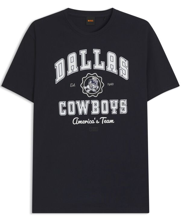 ヒューゴボス レディース トップス Tシャツ リラックスフィット シャツ ロゴ Hugo Boss BOSS x DALLAS COWBOYS Relaxed Fit Logo T-Shirt Dark Blue ブルー 9,735円