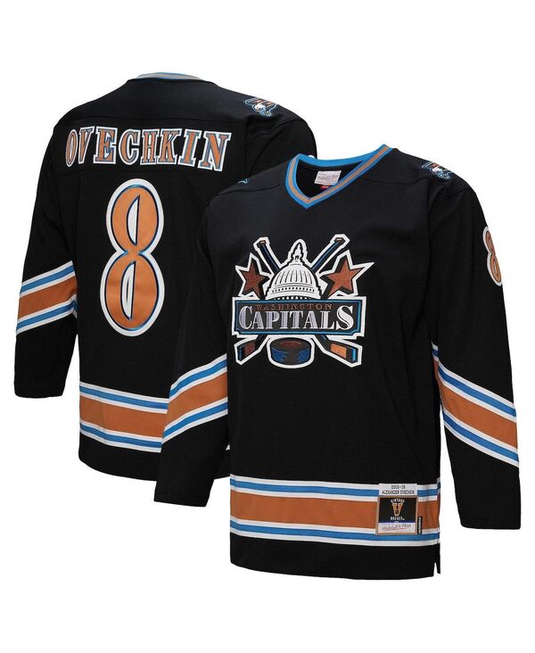 ミッチェル&ネス メンズ トップス シャツ キャップ ジャージー Mitchell & Ness Men's Alexander Ovechkin Black Washington Capitals 2005/06 Power Play Jersey Black ブラック|ReVida 店