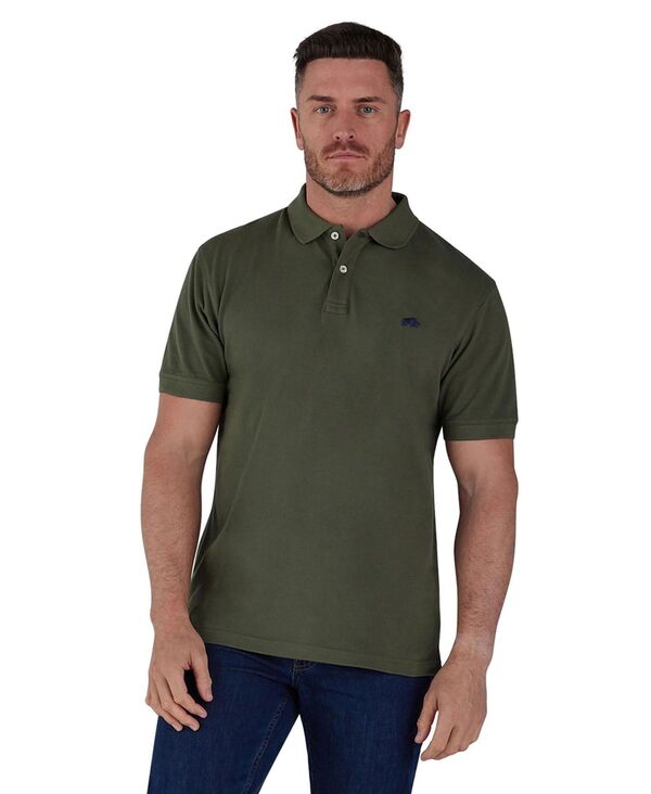 ライジングブル メンズ トップス Tシャツ ポロシャツ Raging Bull Men's Organic Polo Army green グリーン