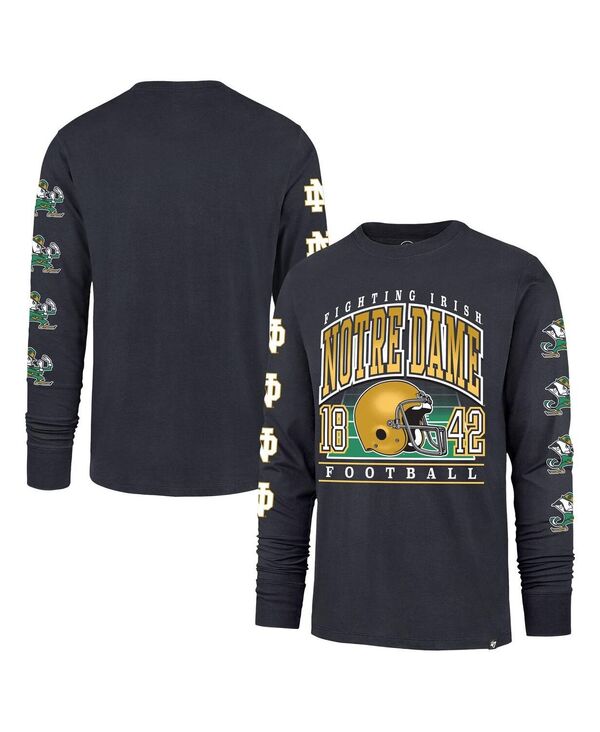 47 ブランド名 メンズ トップス プルオーバー \u002747 Brand Men\u0027s Navy Notre Dame Fighting Irish Go Big Long Sleeve T-Shirt Navy 米国海軍
