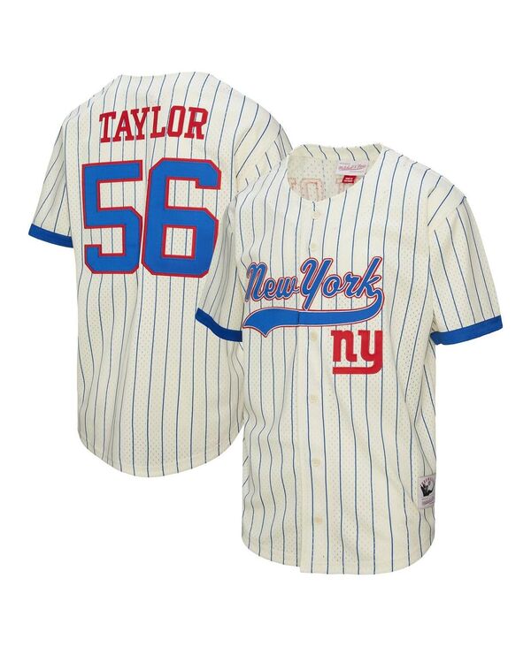 ミッチェル&ネス メンズ トップス シャツ メッシュ ジャージー Mitchell & Ness Men's Lawrence Taylor Cream New York Giants Name Number Mesh Button-Up Baseball Jersey Cream クリーム 19,595円