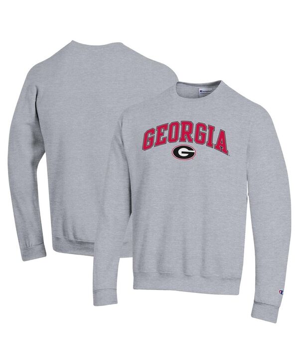 チャンピオン メンズ アウター パーカー・スウェット スウェット シャツ ロゴ Champion Men's Heather Gray Georgia Bulldogs Arch Over Logo Pullover Sweatshirt Heather Gray グレー