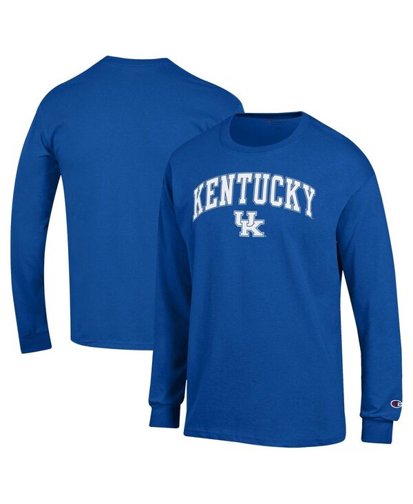チャンピオン メンズ トップス Tシャツ ロゴ Champion Men's Royal Kentucky Wildcats Arch Over Logo Long Sleeve T-Shirt Royal 8,840円
