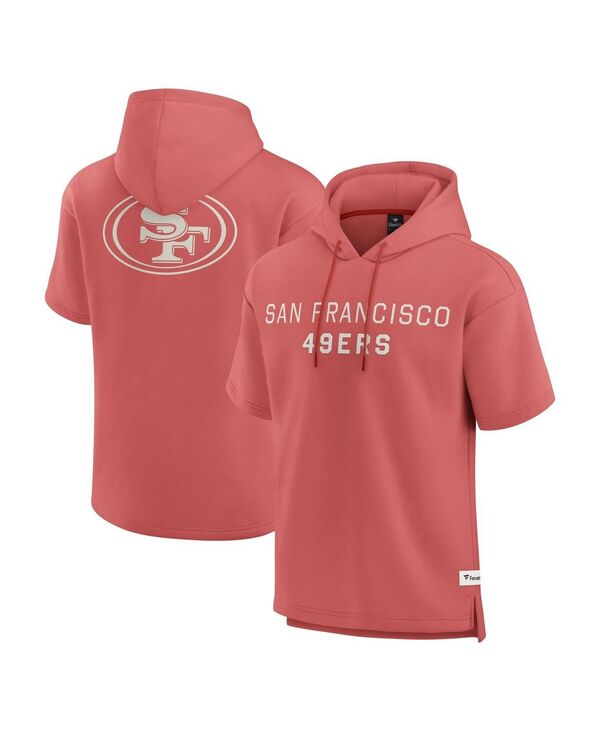 ファナティクス メンズ アウター パーカー・スウェット パーカー Fanatics Men's Red San Francisco 49ers Elements Future Ground Lettering Short Sleeve Pullover Hoodie Red レッド
