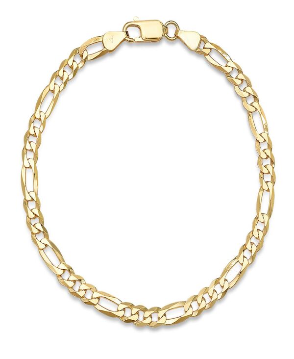 スティールタイム メンズ アクセサリー ブレスレット・バングル・アンクレット STEELTIME Men ’ s 14K Gold Plated Sterling Silver Figaro Link Chain Bracelet Gold ゴールド