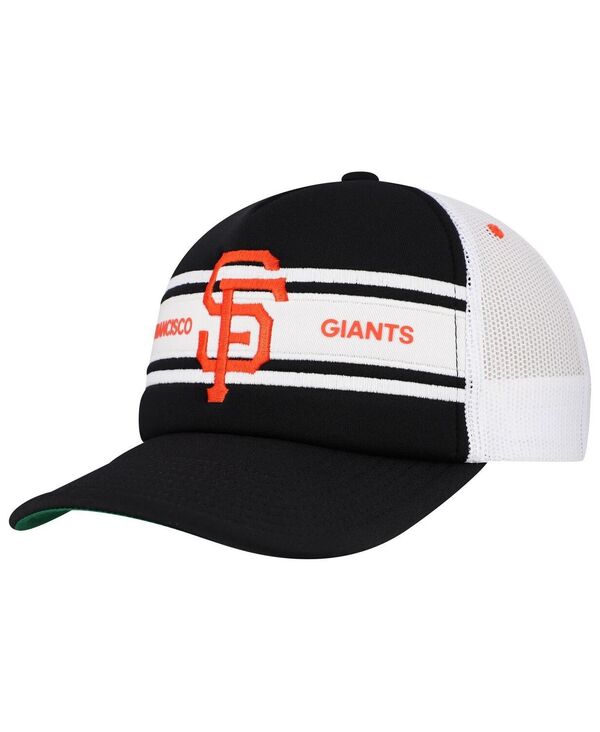 ミッチェル&ネス メンズ アクセサリー 帽子 Mitchell & Ness Men's Black San Francisco Giants Sideline Trucker Adjustable Hat Black ブラック