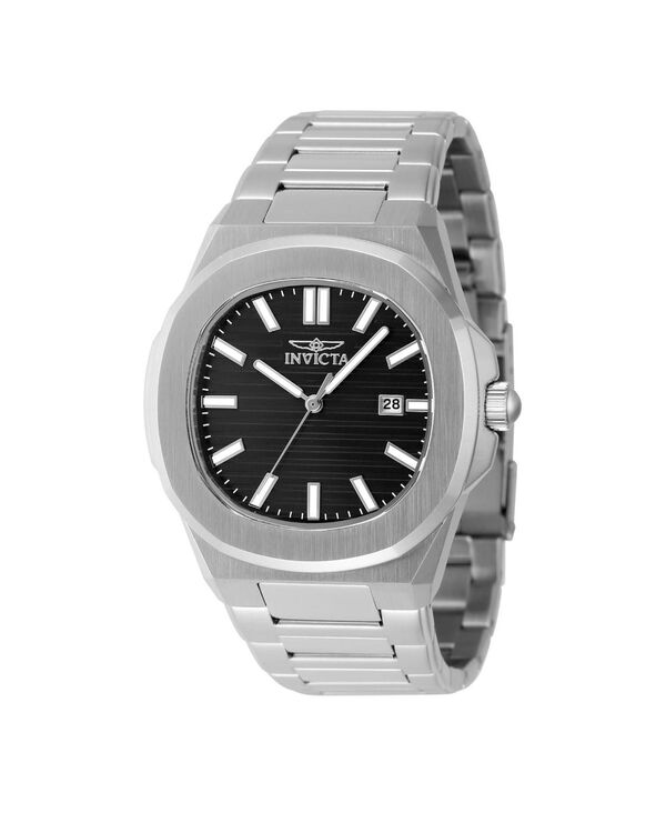 インビクタ メンズ アクセサリー 腕時計 Invicta Men's 48319 Speedway Quartz 3 Hand Black Dial Watch Silver シルバー