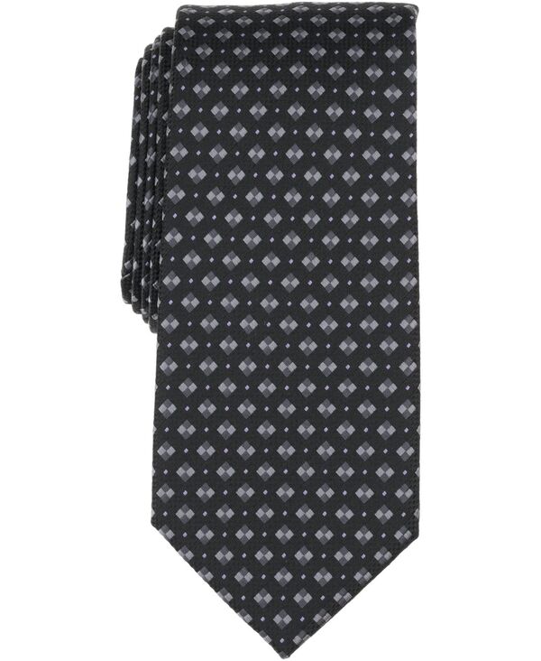 ペリーエリス メンズ 付属物 タイ Perry Ellis Portfolio Men\u0027s Cain Neat Pattern Classic Tie Black 黒いこと バッグ・小物・ブランド雑貨-スーツ用ファッション小物-ネクタイ