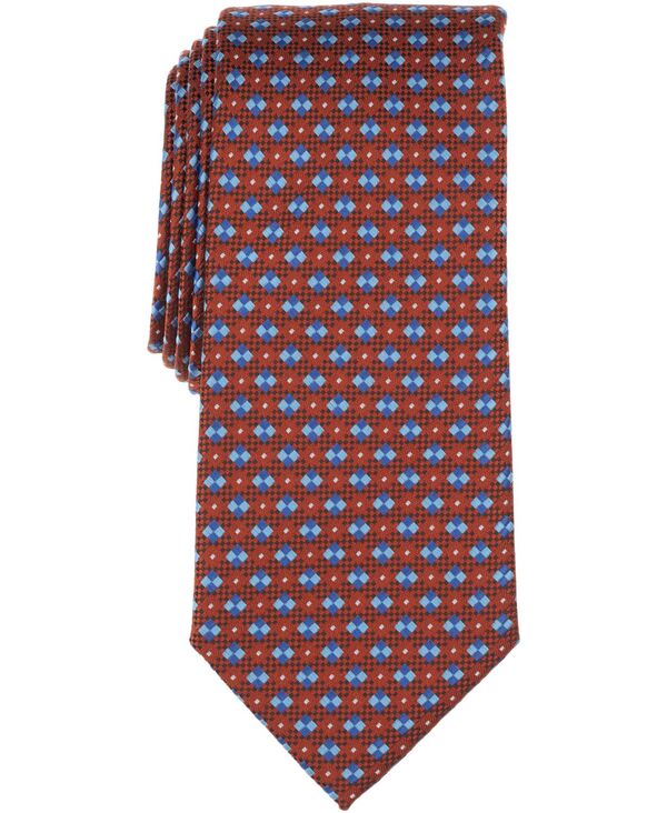 ペリーエリス メンズ アクセサリー ネクタイ Perry Ellis Portfolio Men's Cain Neat Pattern Classic Tie Cognac|ReVida 店