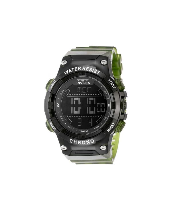 インビクタ メンズ 付属品 ウオッチ Men\u0027s 49049 Invicta Racing Digital GMT/Alarm Black Dial Watch Green 緑であること