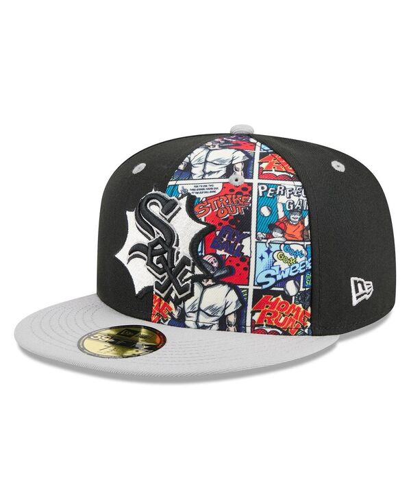 ニューエラ メンズ アクセサリー 帽子 New Era Men's Black/Gray Chicago White Sox 2025 MLB Diamond Hero Edition 59FIFTY Fitted Hat Black Gray ブラック