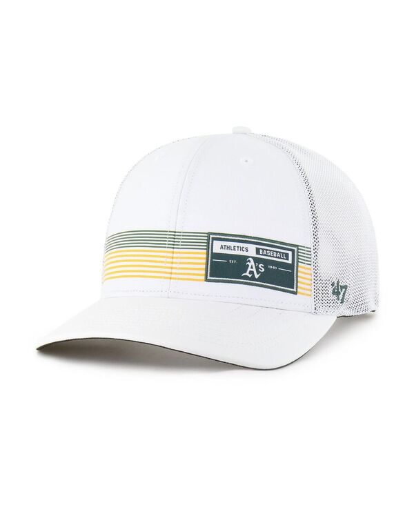 47 ブランド メンズ アクセサリー 帽子 '47 Brand Men's White Athletics Rangefinder Brrr Trucker Adjustable Hat White ホワイト