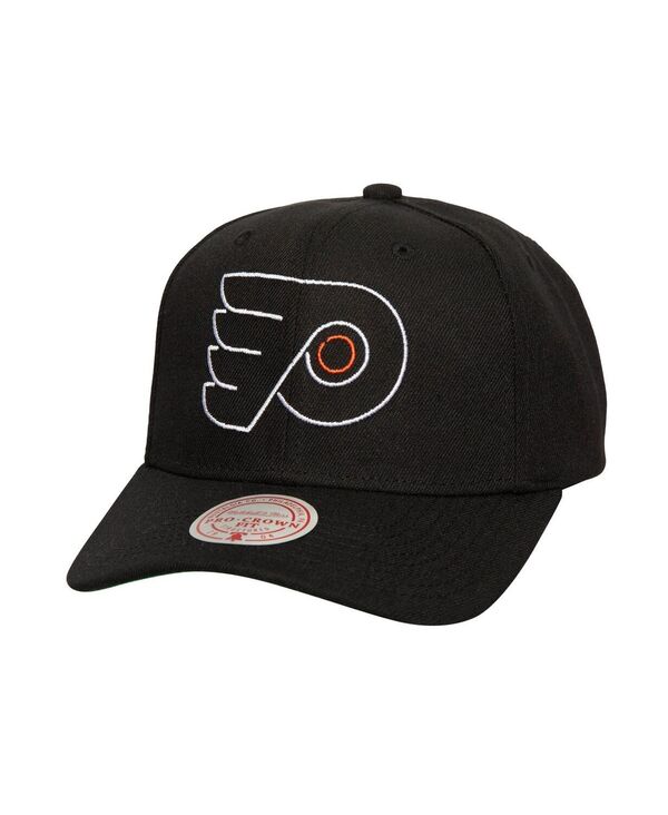 ミッチェル&ネス メンズ アクセサリー 帽子 ロゴ Mitchell & Ness Men's Black Philadelphia Flyers Soul Strike Neon Logo Pro Crown Adjustable Hat Black ブラック 9,225円