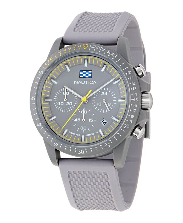 ナウティカ メンズ 付属品 ウオッチ Nautica Men\u0027s Multifunction or Date Gray Polyurethane Watch 43粍 Gray 薄墨色 メンズ腕時計-腕時計